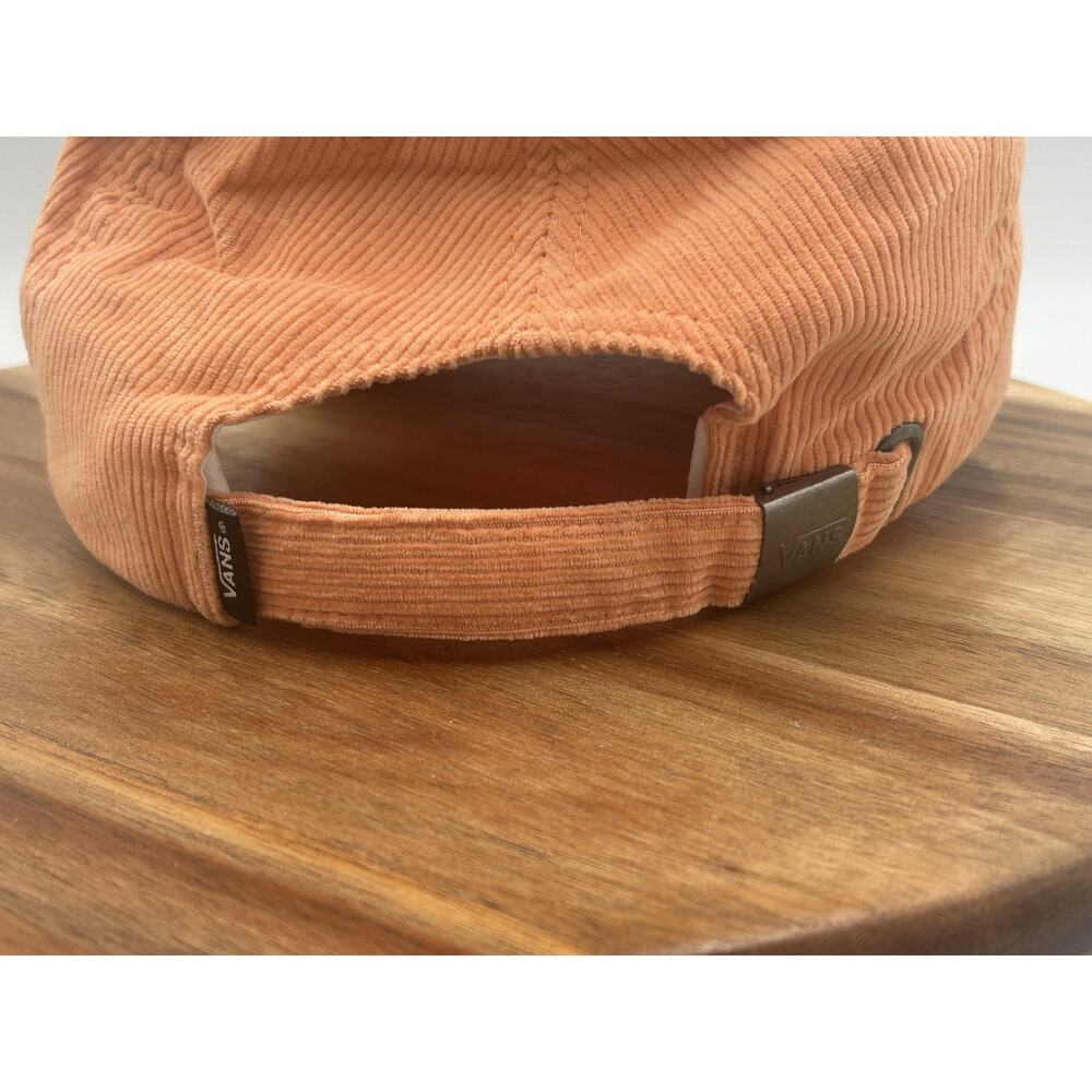 Vans Hat Cap Strap Back Corduroy Peach Orange Embroidered Dad Style Mens Casual - Picture 4 of 11